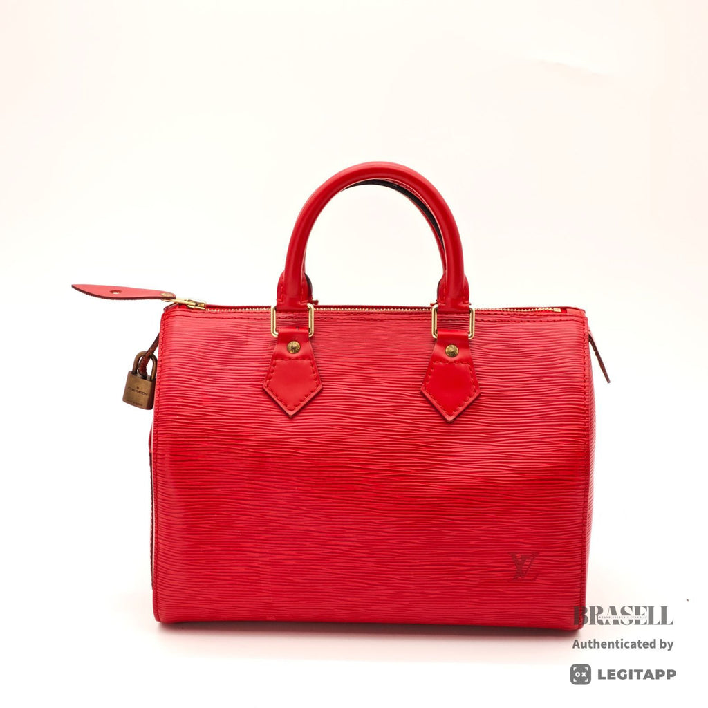 LOUIS VUITTON Epi Speedy 25 M43017 Handbag Red 【ImportFeeFREE】