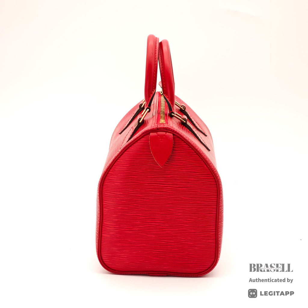 LOUIS VUITTON Epi Speedy 25 M43017 Handbag Red 【ImportFeeFREE】
