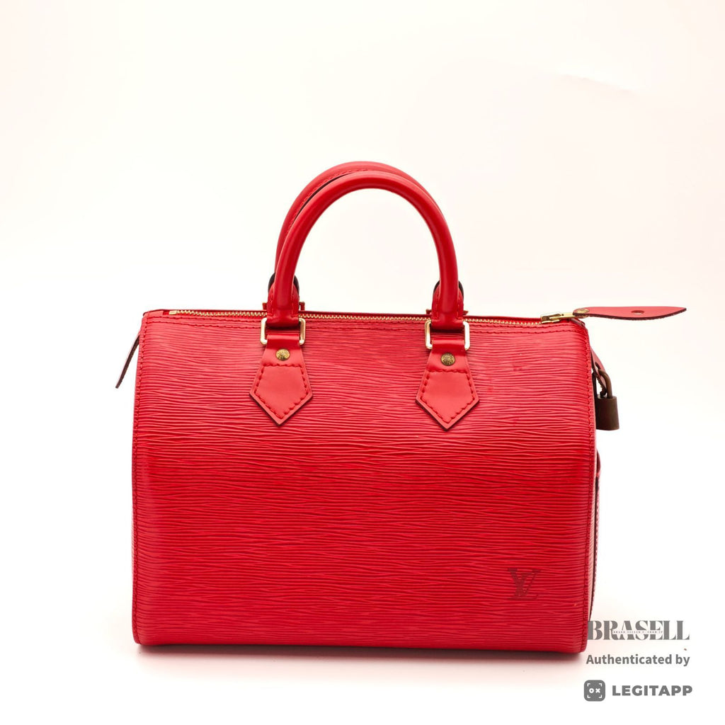 LOUIS VUITTON Epi Speedy 25 M43017 Handbag Red 【ImportFeeFREE】