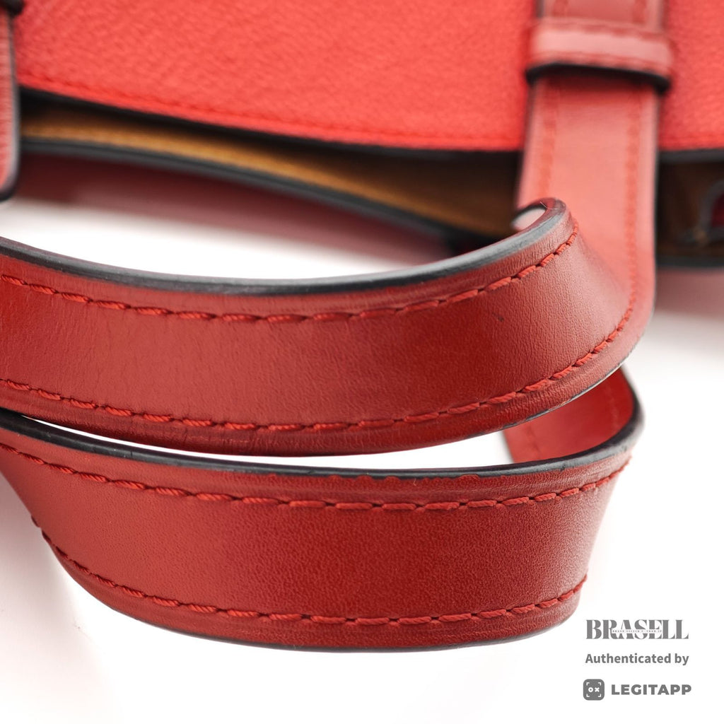 LOEWE Gate Top Handle Small Bag Red Women's with Dust Bag【ImportFeeFREE】