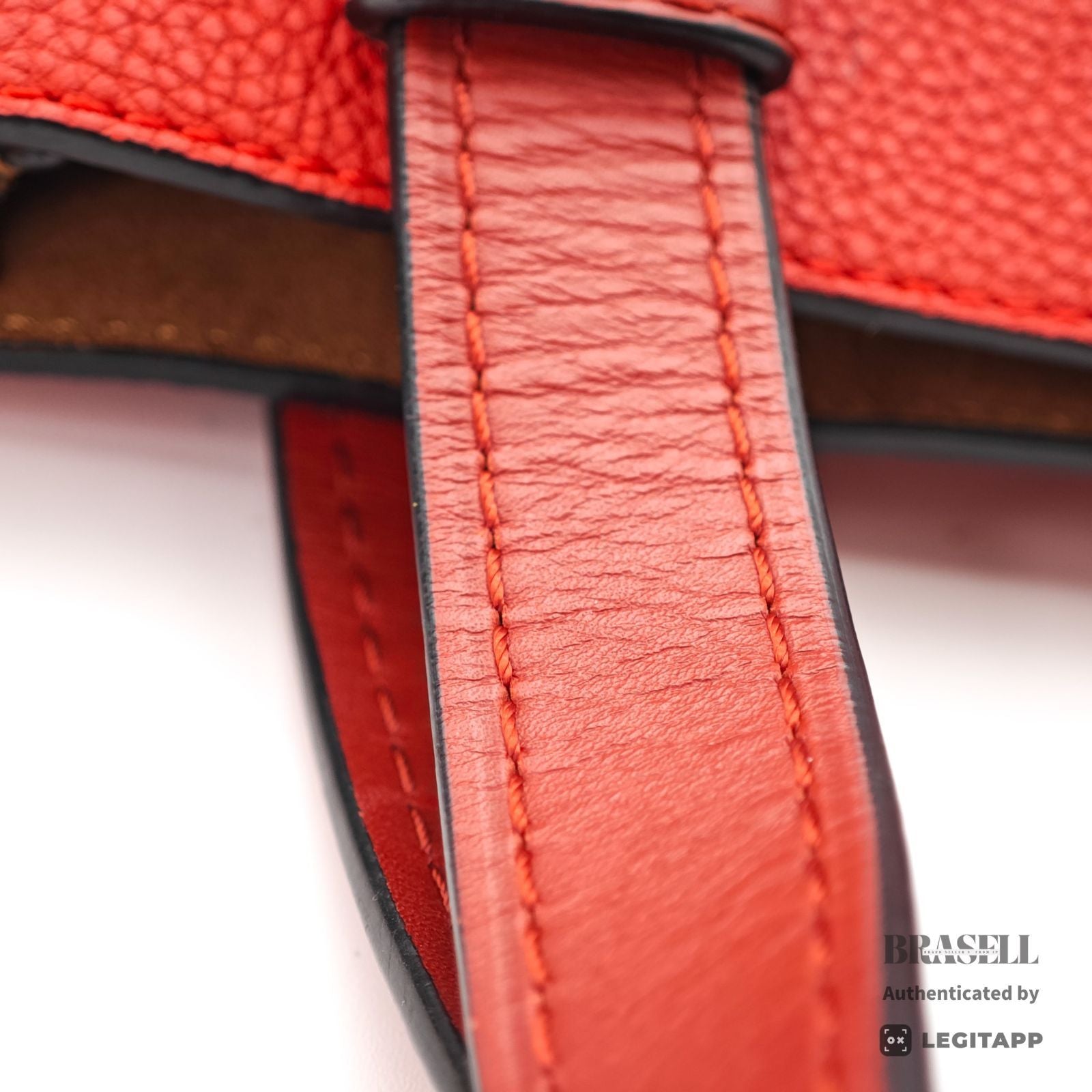 LOEWE Gate Top Handle Small Bag Red Women's with Dust Bag【ImportFeeFREE】