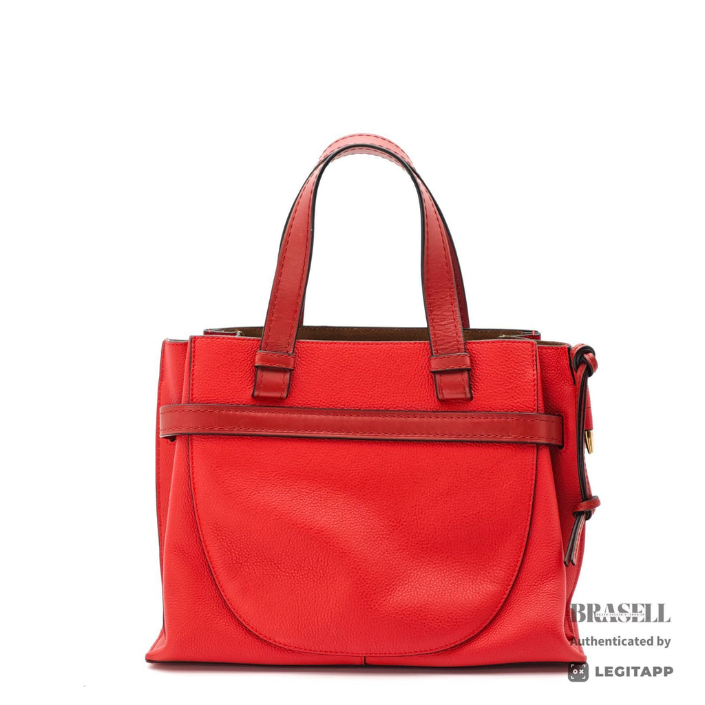 LOEWE Gate Top Handle Small Bag Red Women's with Dust Bag【ImportFeeFREE】