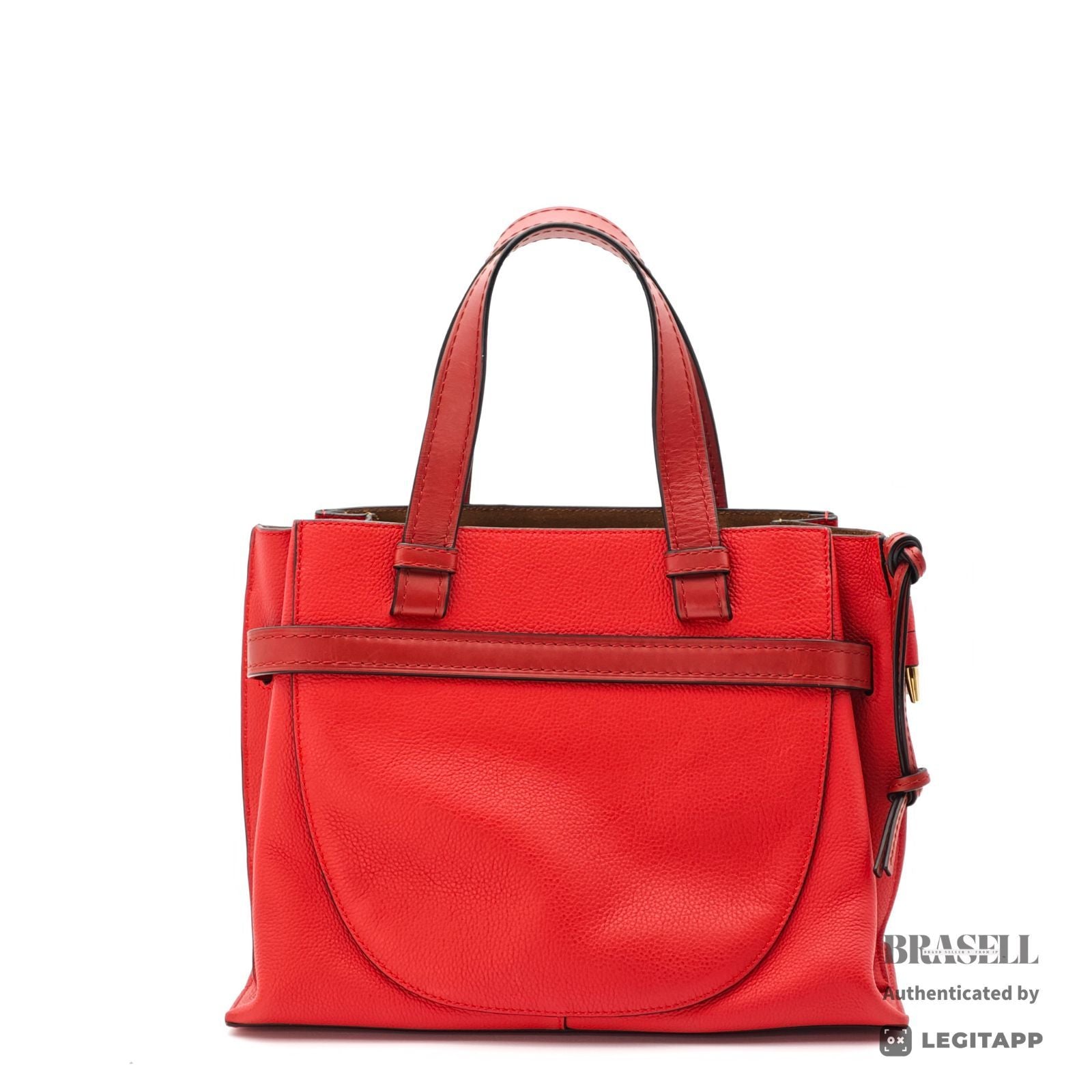 LOEWE Gate Top Handle Small Bag Red Women's with Dust Bag【ImportFeeFREE】