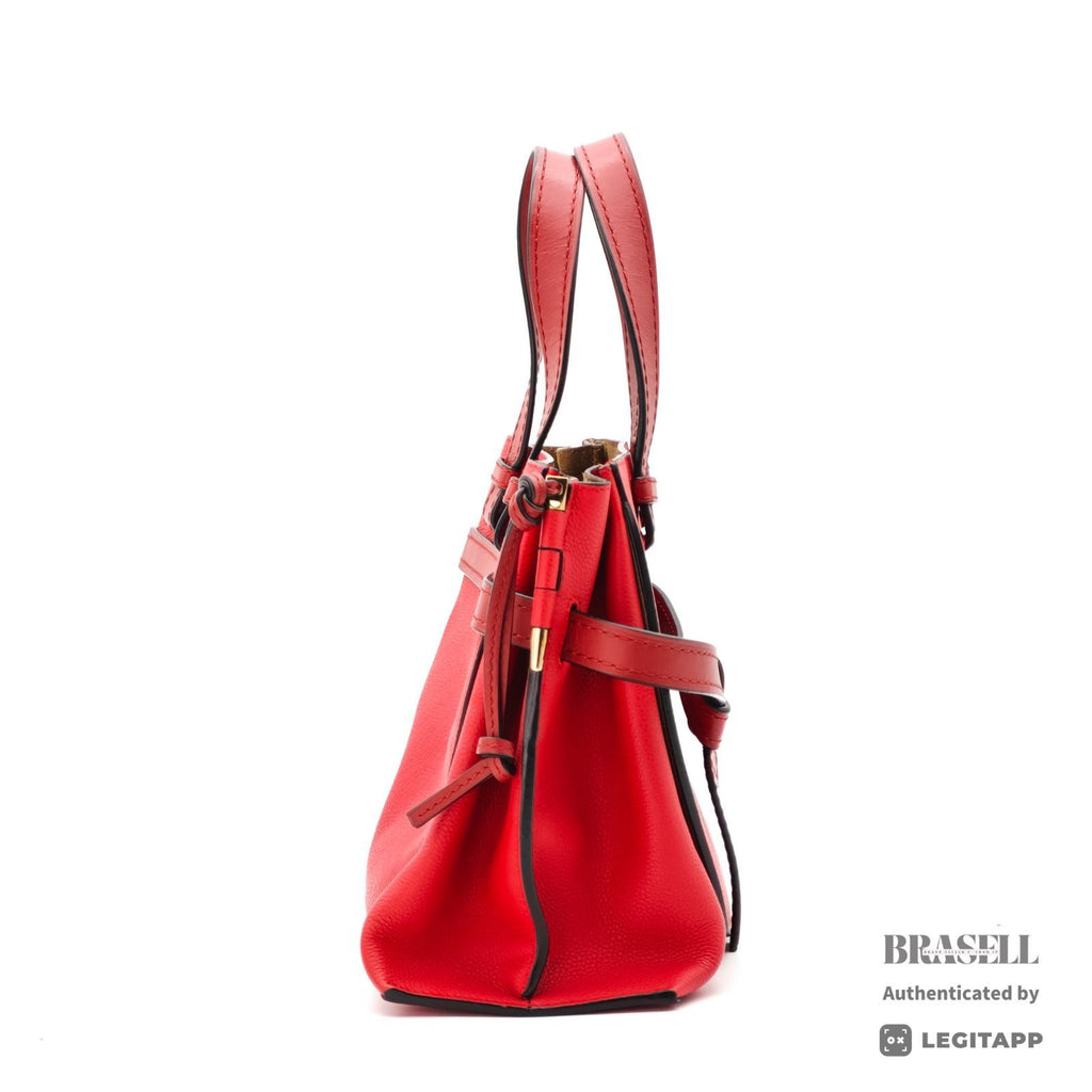 LOEWE Gate Top Handle Small Bag Red Women's with Dust Bag【ImportFeeFREE】