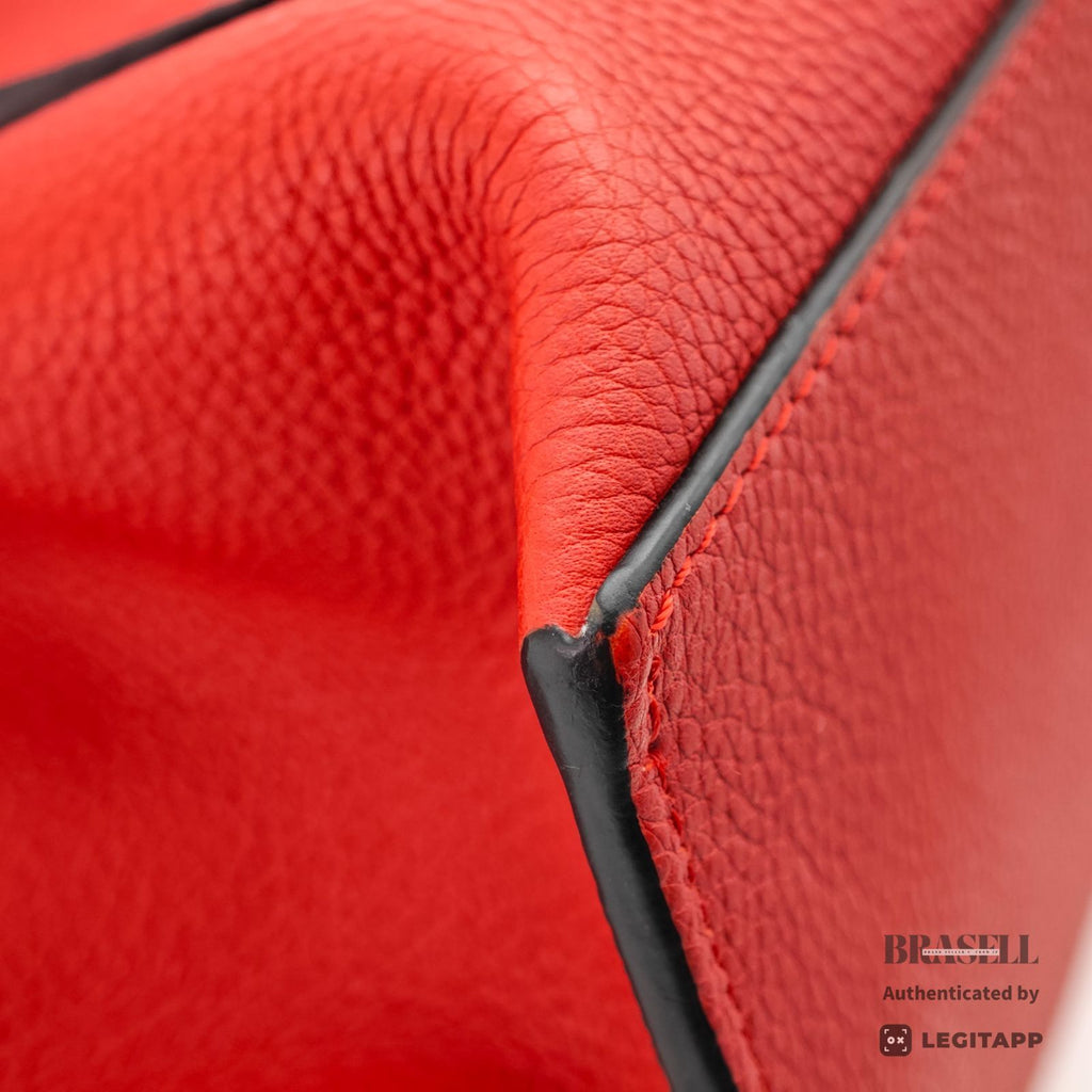 LOEWE Gate Top Handle Small Bag Red Women's with Dust Bag【ImportFeeFREE】