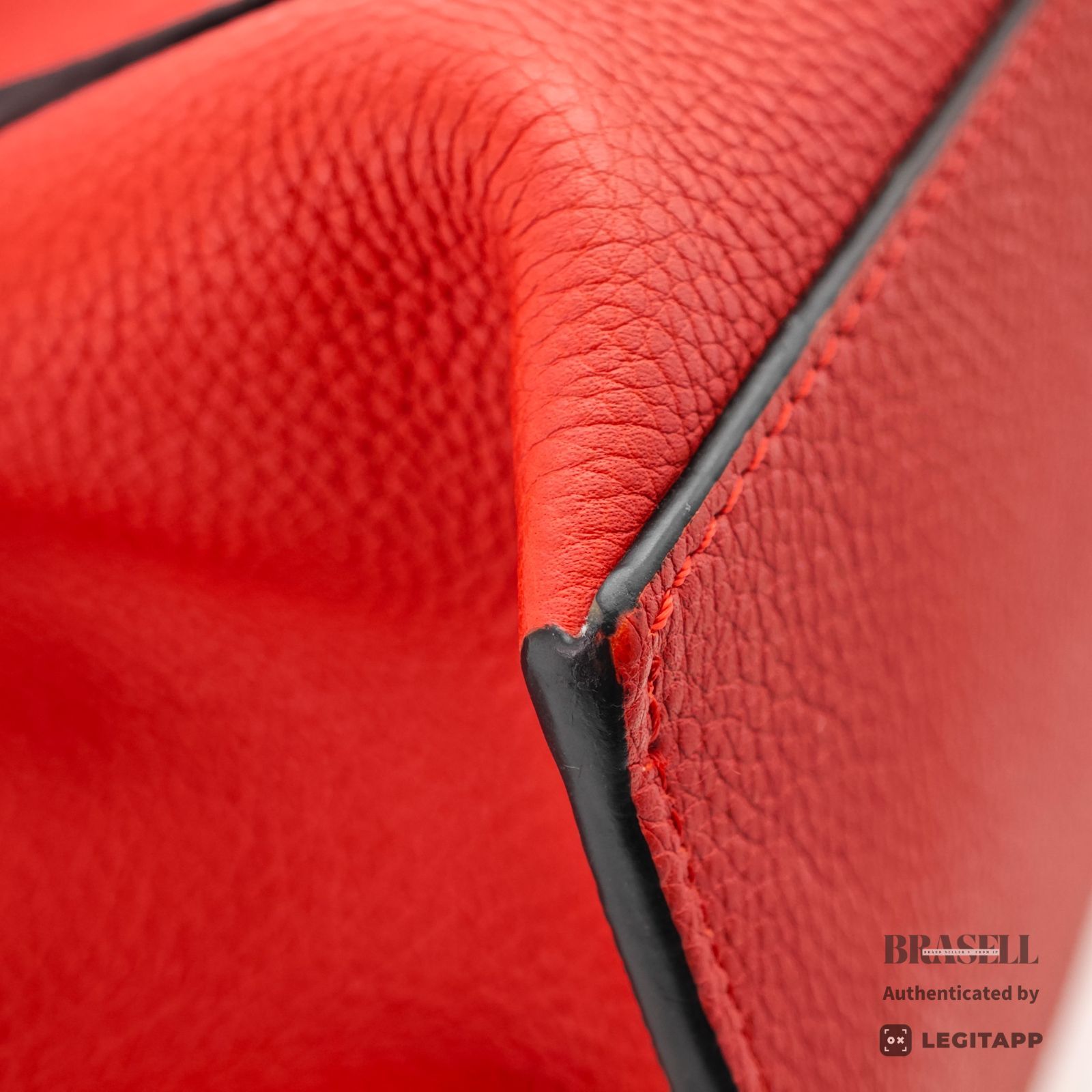 LOEWE Gate Top Handle Small Bag Red Women's with Dust Bag【ImportFeeFREE】