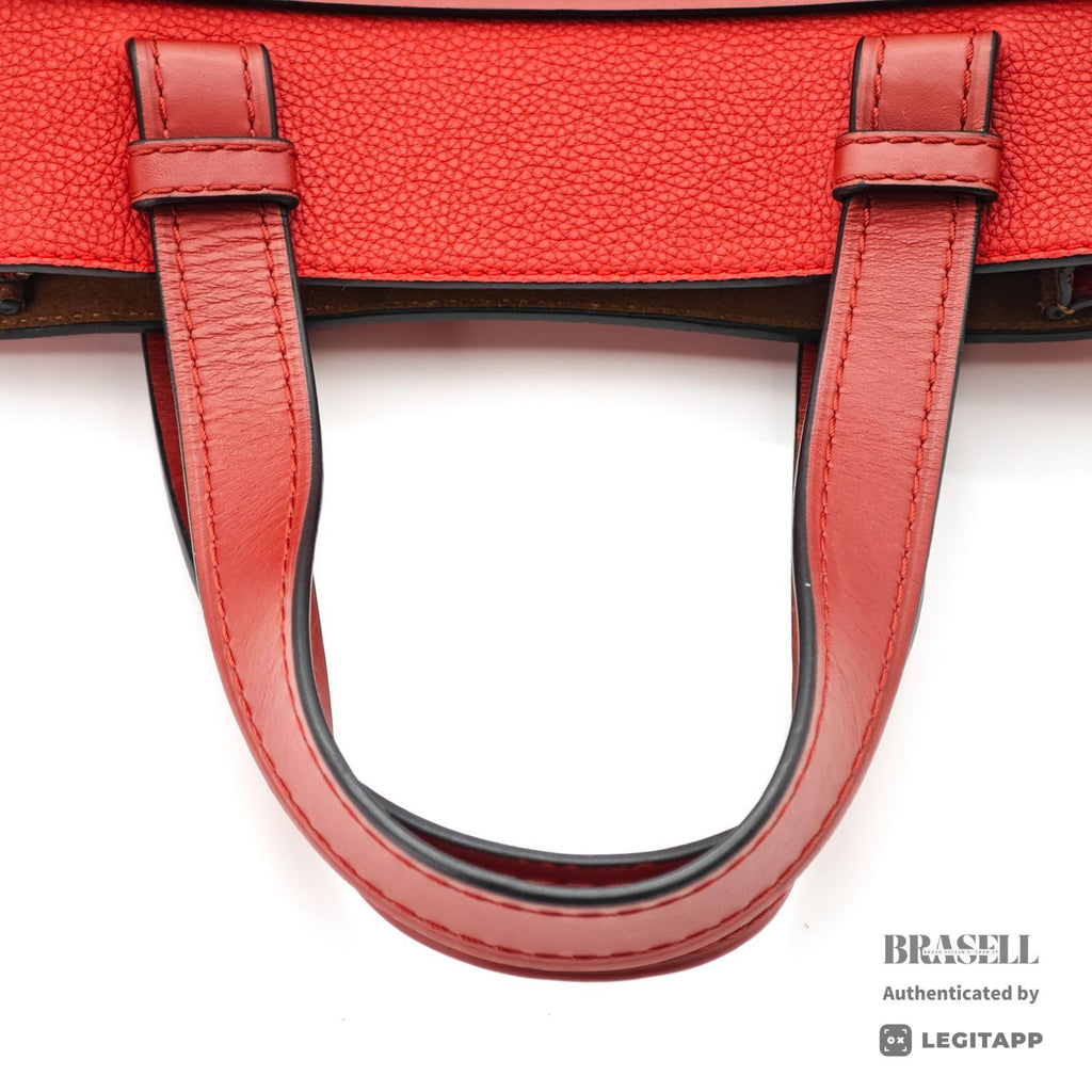LOEWE Gate Top Handle Small Bag Red Women's with Dust Bag【ImportFeeFREE】