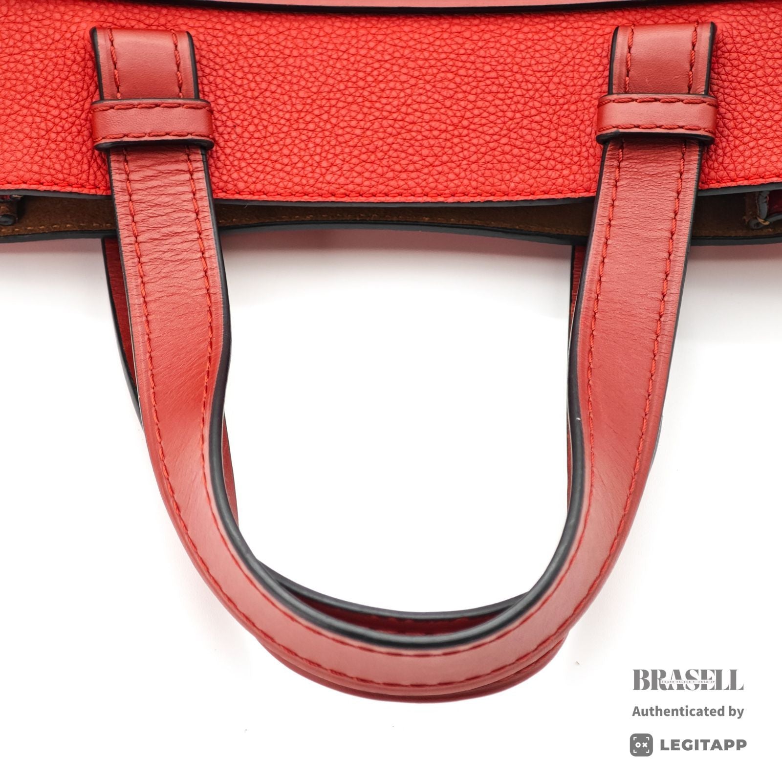 LOEWE Gate Top Handle Small Bag Red Women's with Dust Bag【ImportFeeFREE】