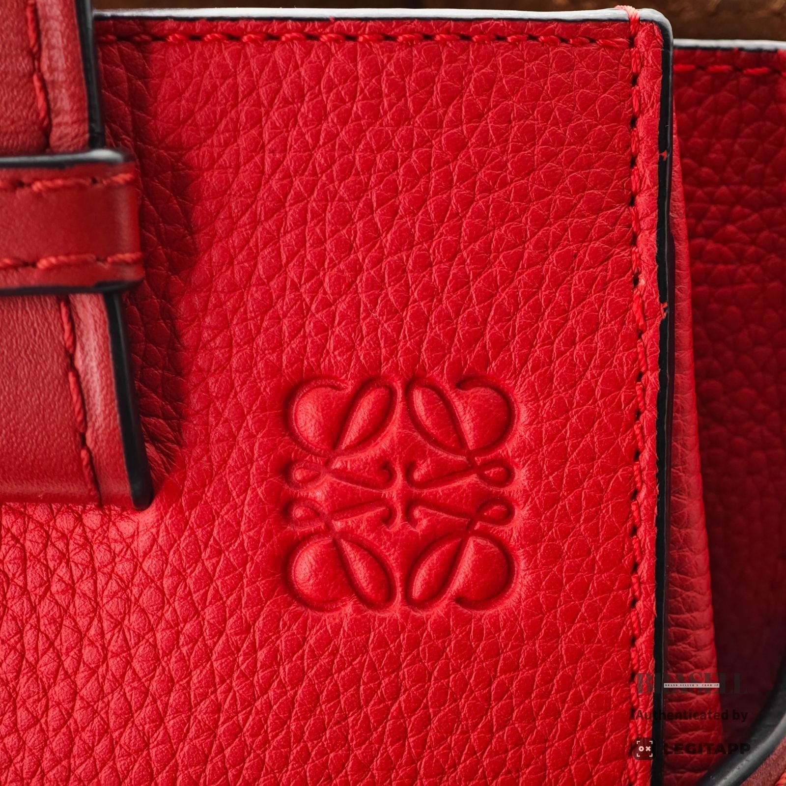 LOEWE Gate Top Handle Small Bag Red Women's with Dust Bag【ImportFeeFREE】