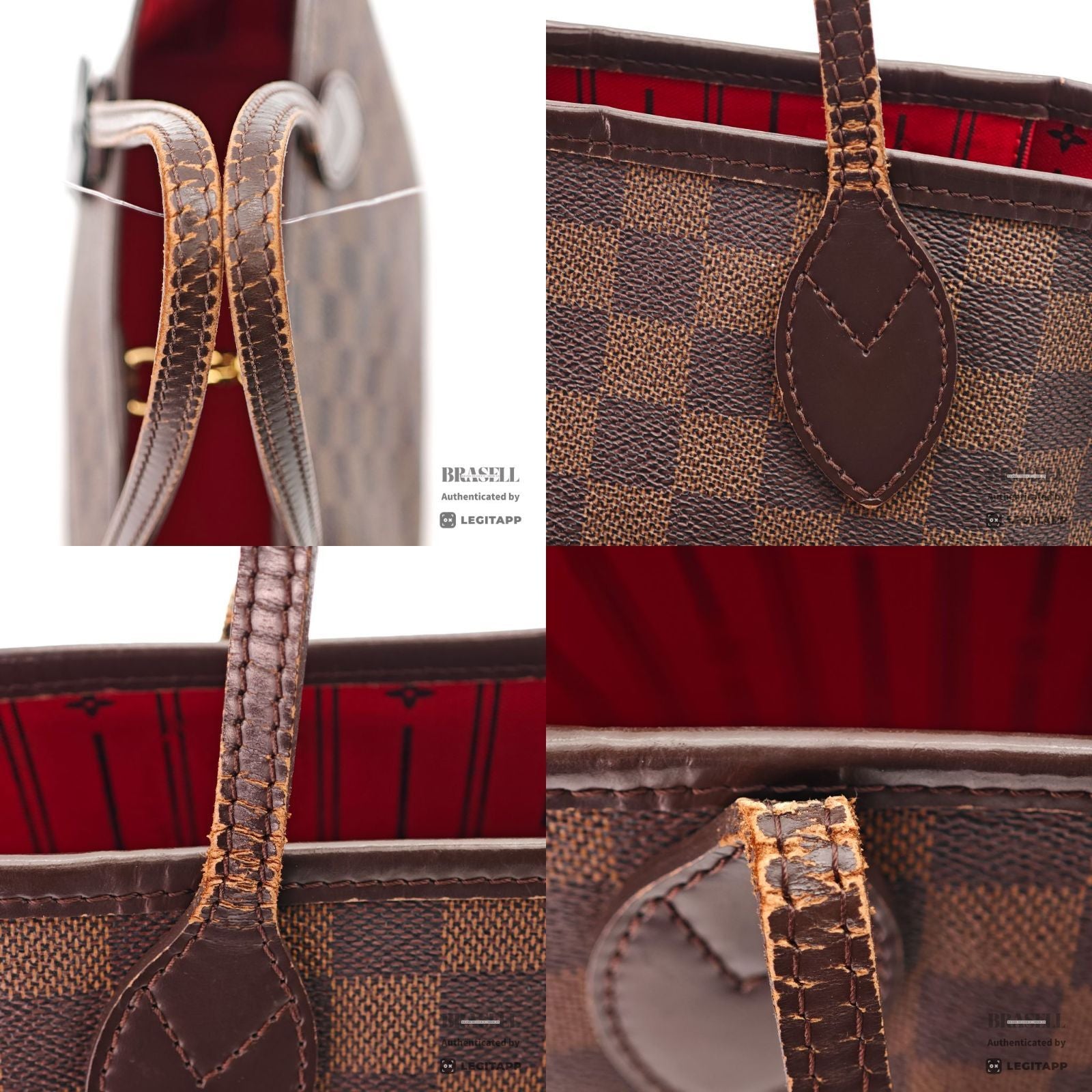 LOUIS VUITTON Damier Ebene Neverfull PM N41359 Tote Bag Brown【ImportFeeFREE】