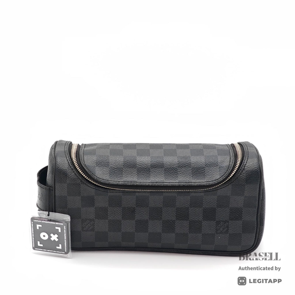 LOUIS VUITTON Damier Graphite Toiletry Bag N47625 【ImportFeeFREE】
