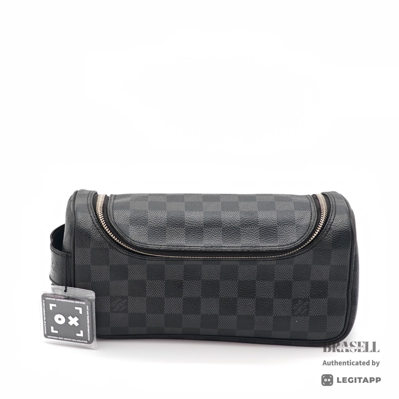 LOUIS VUITTON Damier Graphite Toiletry Bag N47625 【ImportFeeFREE】