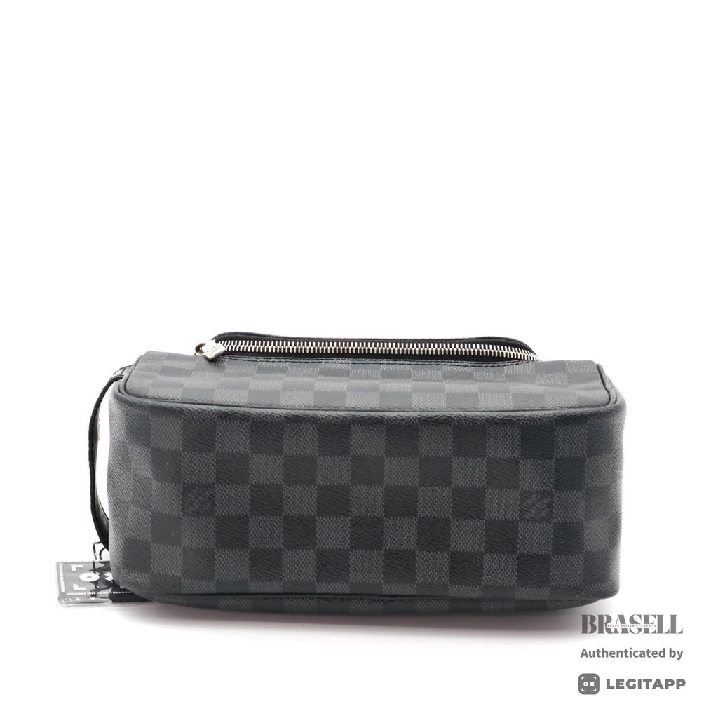 LOUIS VUITTON Damier Graphite Toiletry Bag N47625 【ImportFeeFREE】