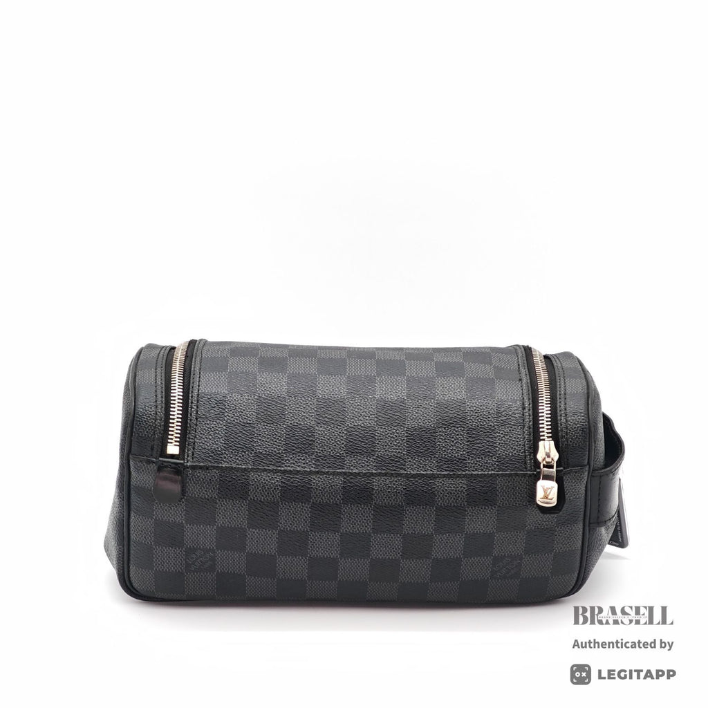 LOUIS VUITTON Damier Graphite Toiletry Bag N47625 【ImportFeeFREE】