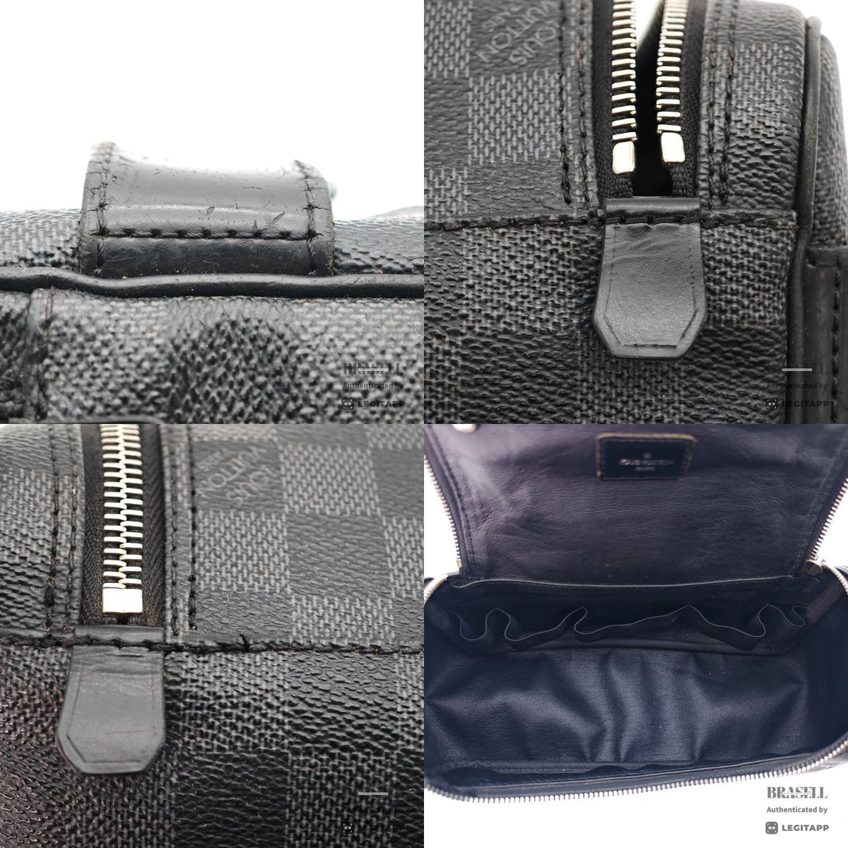 LOUIS VUITTON Damier Graphite Toiletry Bag N47625 【ImportFeeFREE】