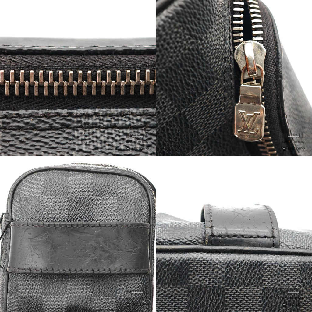 LOUIS VUITTON Damier Graphite Toiletry Bag N47625 【ImportFeeFREE】