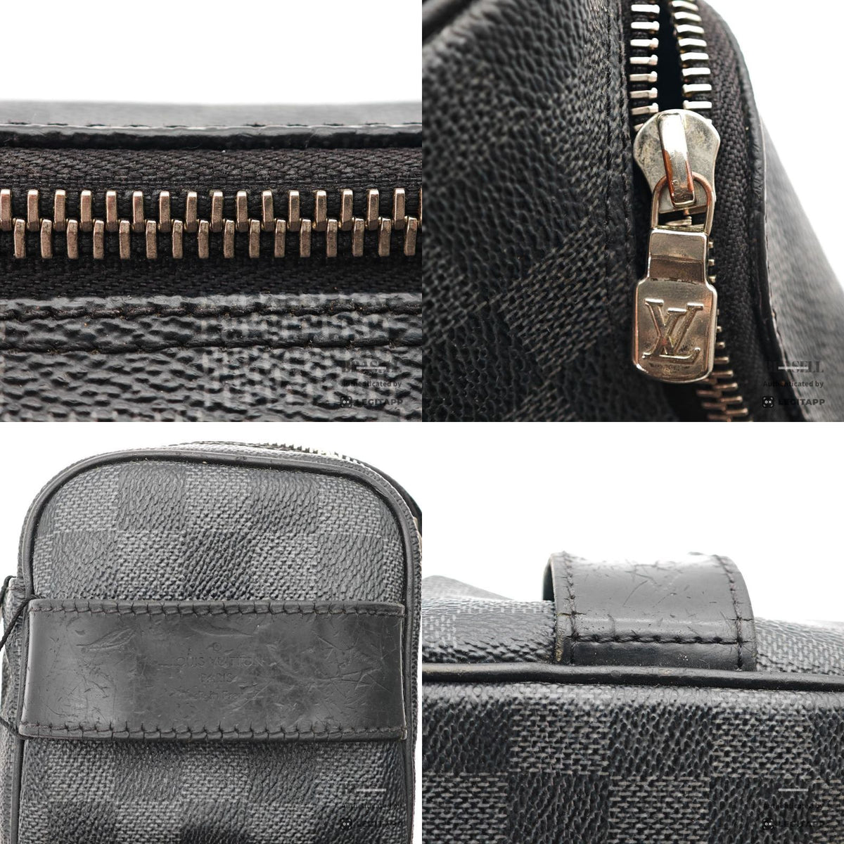 LOUIS VUITTON Damier Graphite Toiletry Bag N47625 【ImportFeeFREE】