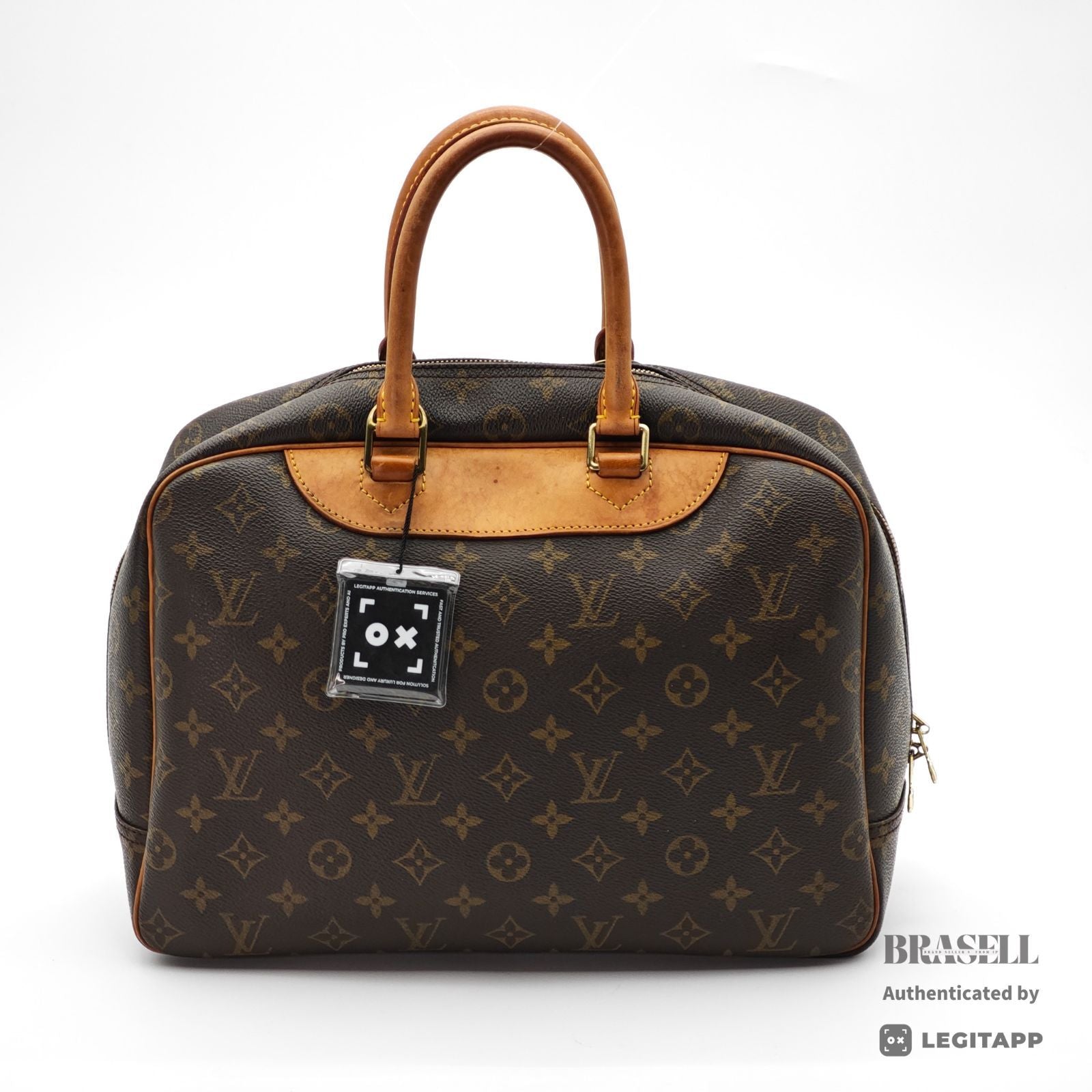 LOUIS VUITTON Deauville Monogram Canvas Brown Hand Bag M47270 【ImportFeeFREE】
