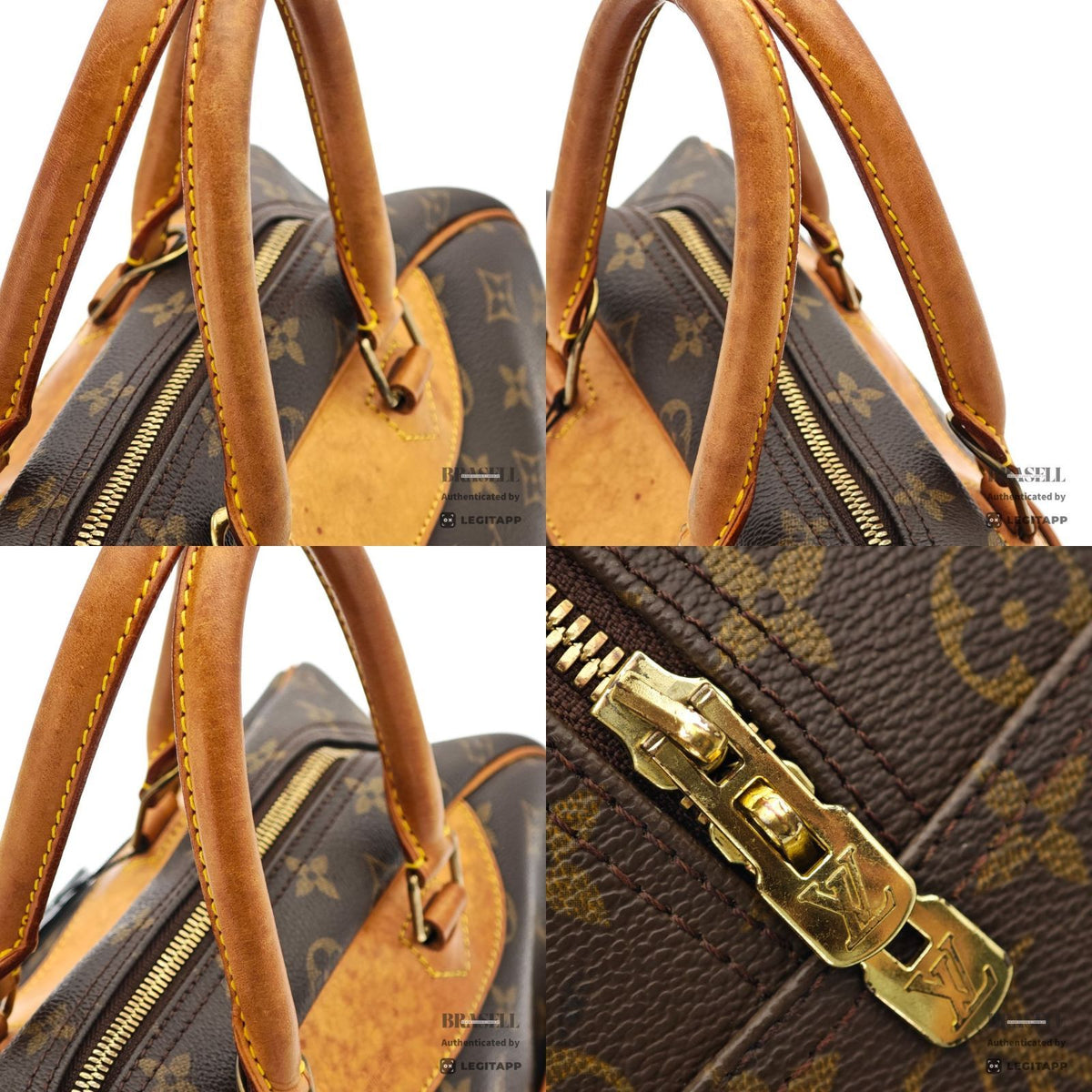 LOUIS VUITTON Deauville Monogram Canvas Brown Hand Bag M47270 【ImportFeeFREE】