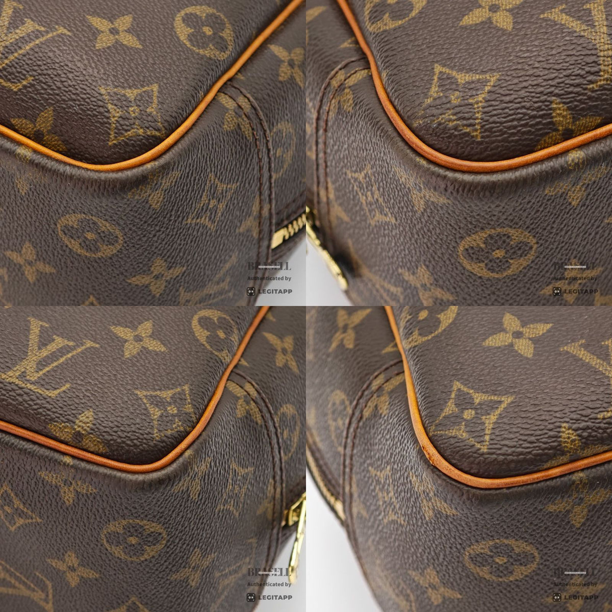 LOUIS VUITTON Deauville Monogram Canvas Brown Hand Bag M47270 【ImportFeeFREE】