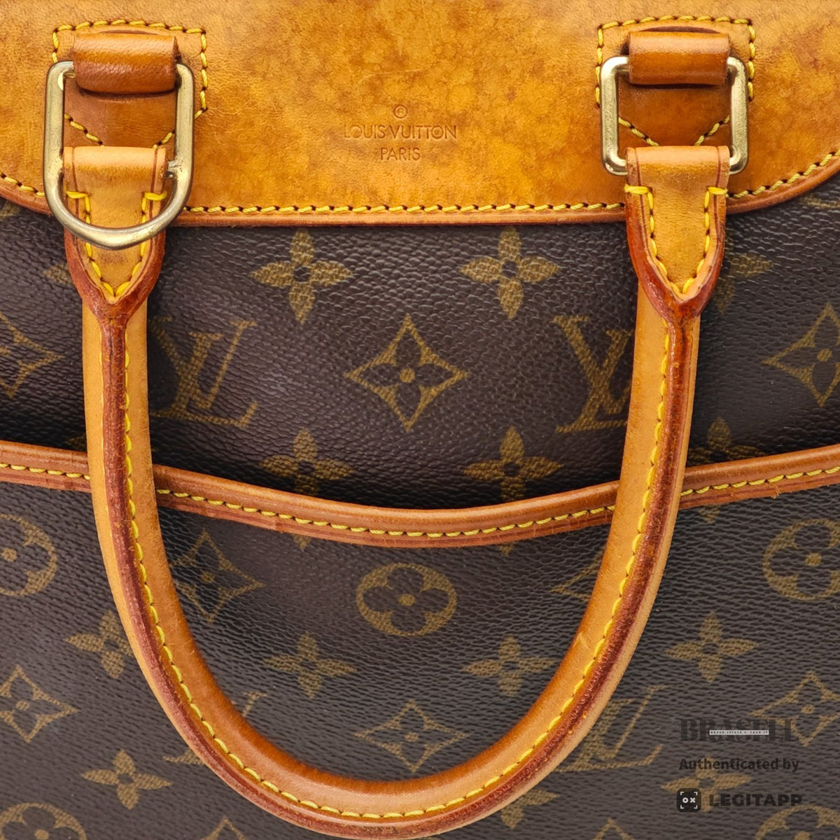LOUIS VUITTON Deauville Monogram Canvas Brown Hand Bag M47270 【ImportFeeFREE】