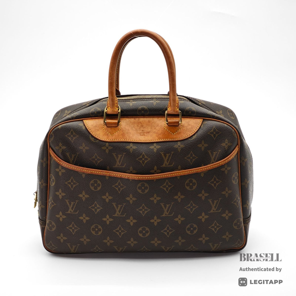LOUIS VUITTON Deauville Monogram Canvas Brown Hand Bag M47270 【ImportFeeFREE】