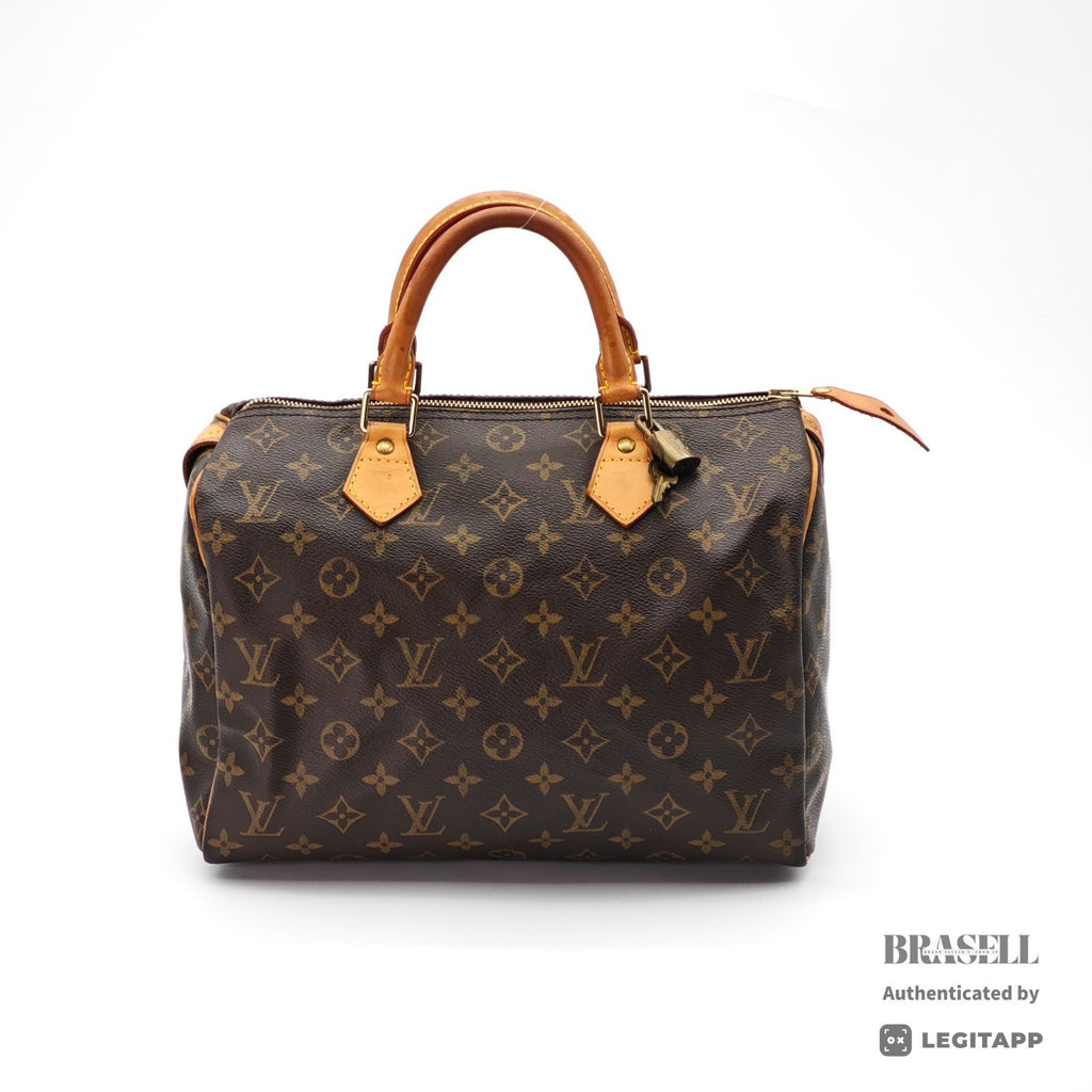 LOUIS VUITTON Speedy 30 Handbag Monogram Canvas Brown M41108 【ImportFeeFREE】