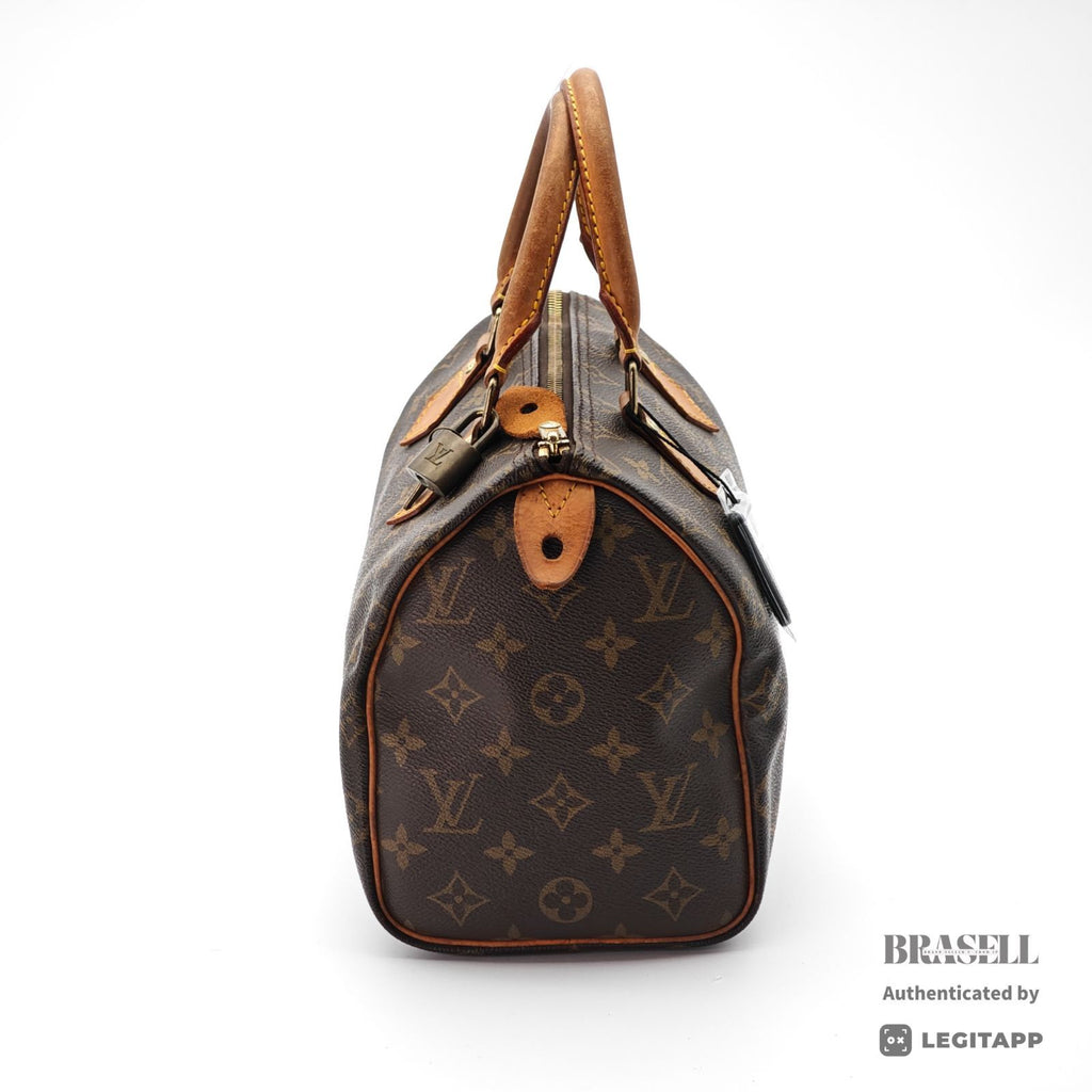 LOUIS VUITTON Speedy 25 M41528 Hand Bag Monogram Canvas Brown 【ImportFeeFREE】