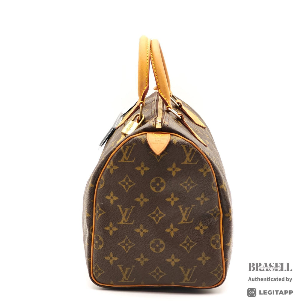 LOUIS VUITTON Speedy 30 M41108 Hand Bag Monogram Canvas Brown 【ImportFeeFREE】