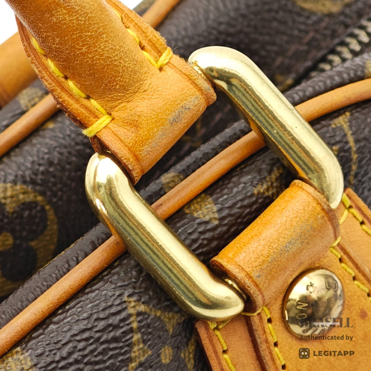 LOUIS VUITTON Monogram Manhattan PM Handbag Brown Unisex【ImportFeeFREE】