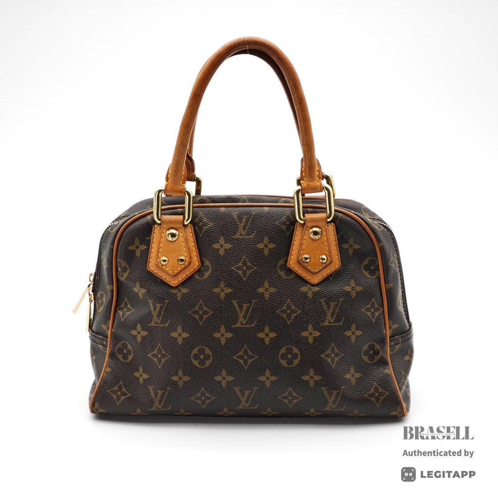 LOUIS VUITTON Monogram Manhattan PM Handbag Brown Unisex【ImportFeeFREE】