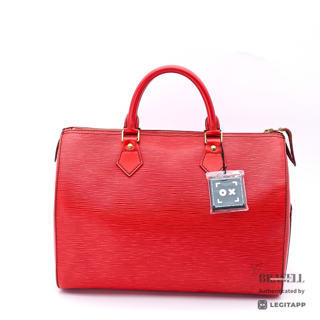 LOUIS VUITTON Speedy 30 Hand Bag Red M43007 Epi Leather VI0962 【ImportFeeFREE】
