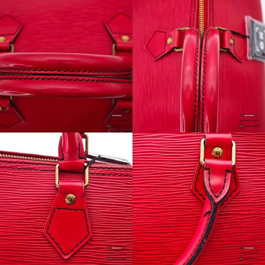 LOUIS VUITTON Speedy 30 Hand Bag Red M43007 Epi Leather VI0962 【ImportFeeFREE】