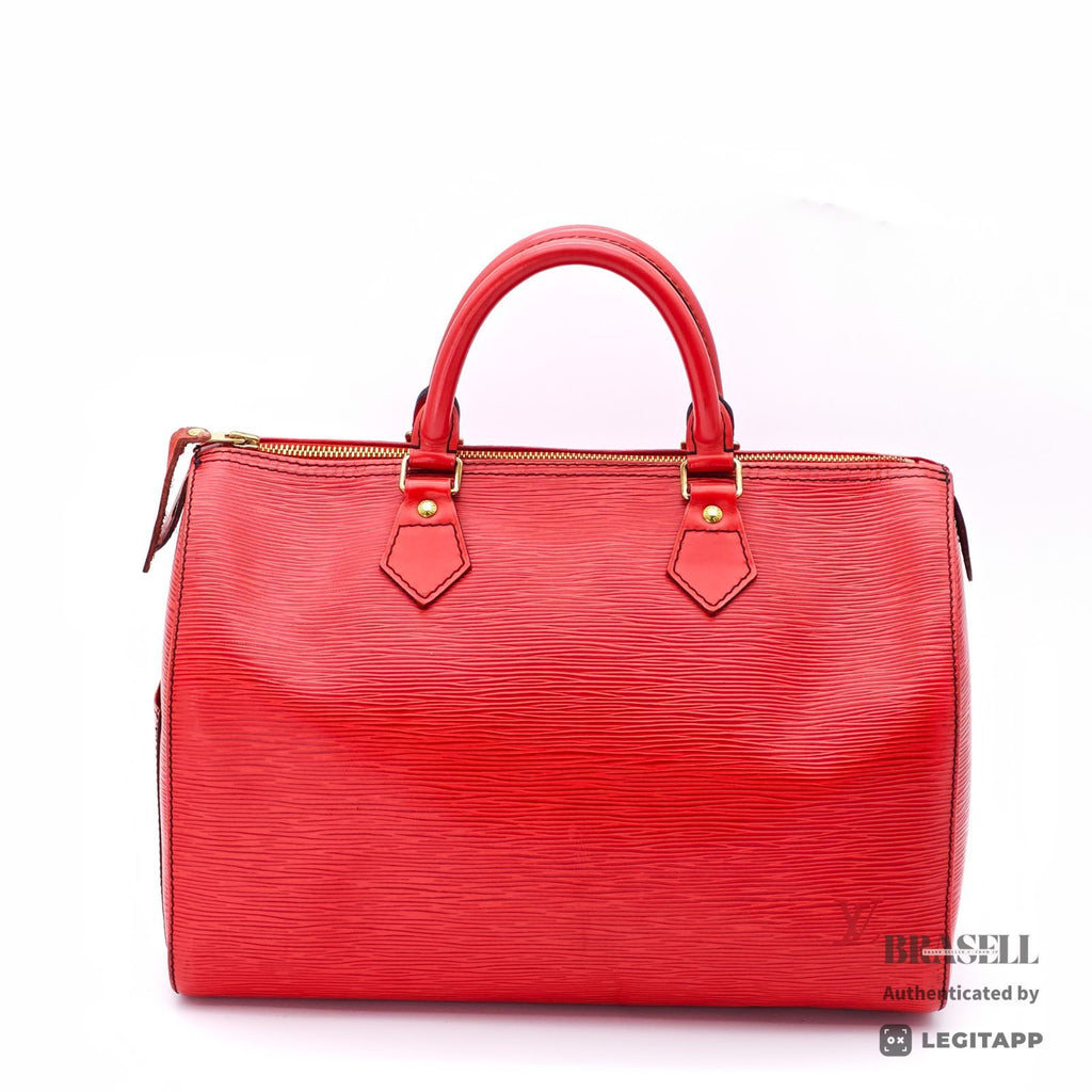 LOUIS VUITTON Speedy 30 Hand Bag Red M43007 Epi Leather VI0962 【ImportFeeFREE】