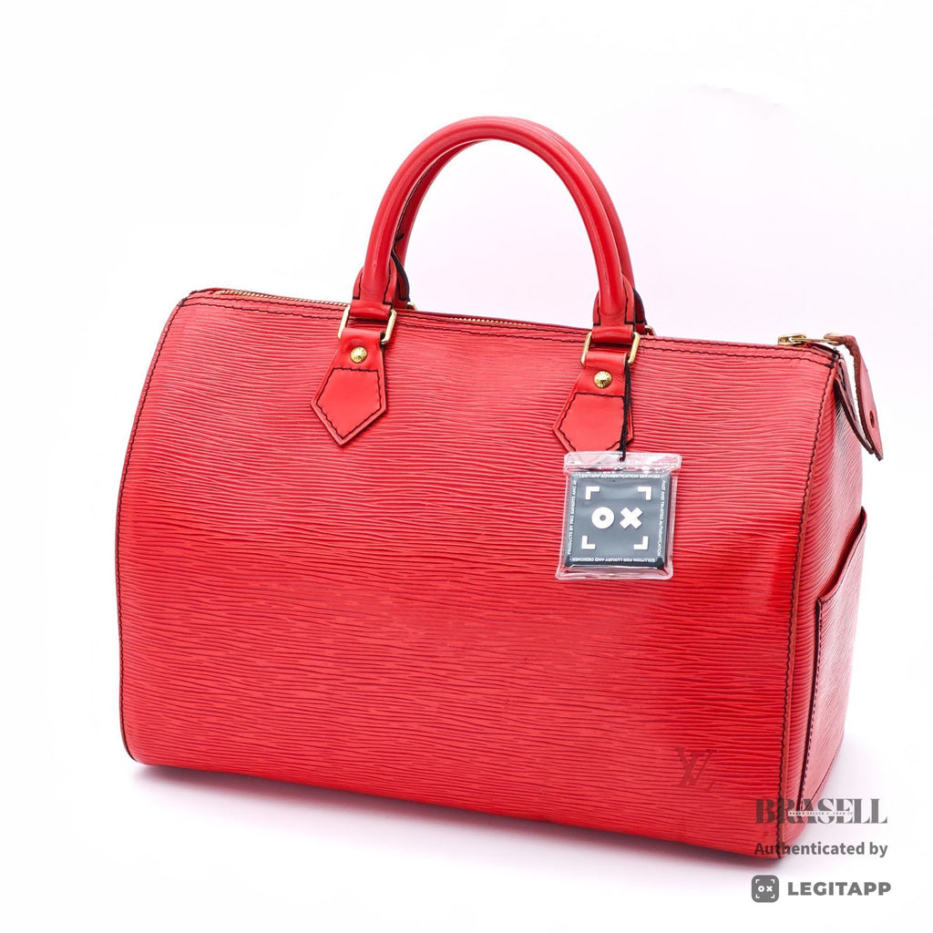 LOUIS VUITTON Speedy 30 Hand Bag Red M43007 Epi Leather VI0962 【ImportFeeFREE】