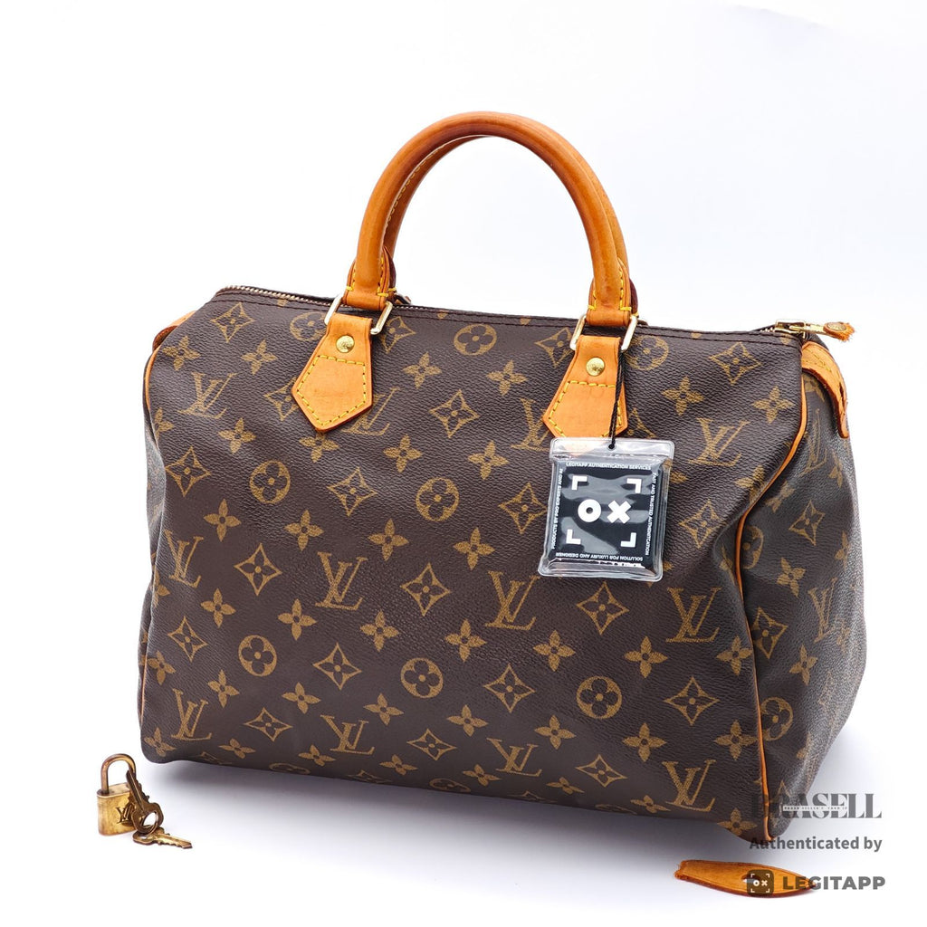 LOUIS VUITTON Speedy 30 M41526 Monogram Canvas Handbag Brown 【ImportFeeFREE】