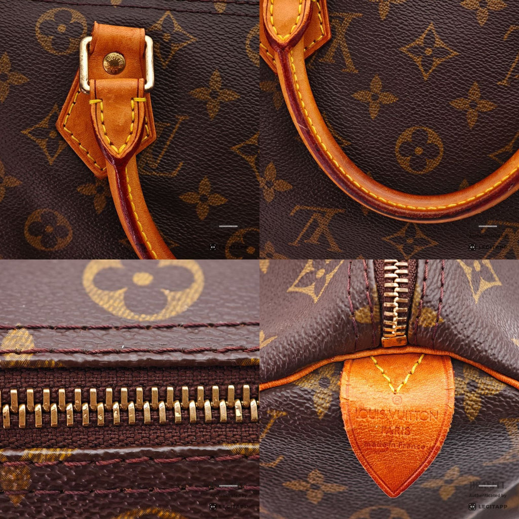 LOUIS VUITTON Speedy 30 M41526 Monogram Canvas Handbag Brown 【ImportFeeFREE】