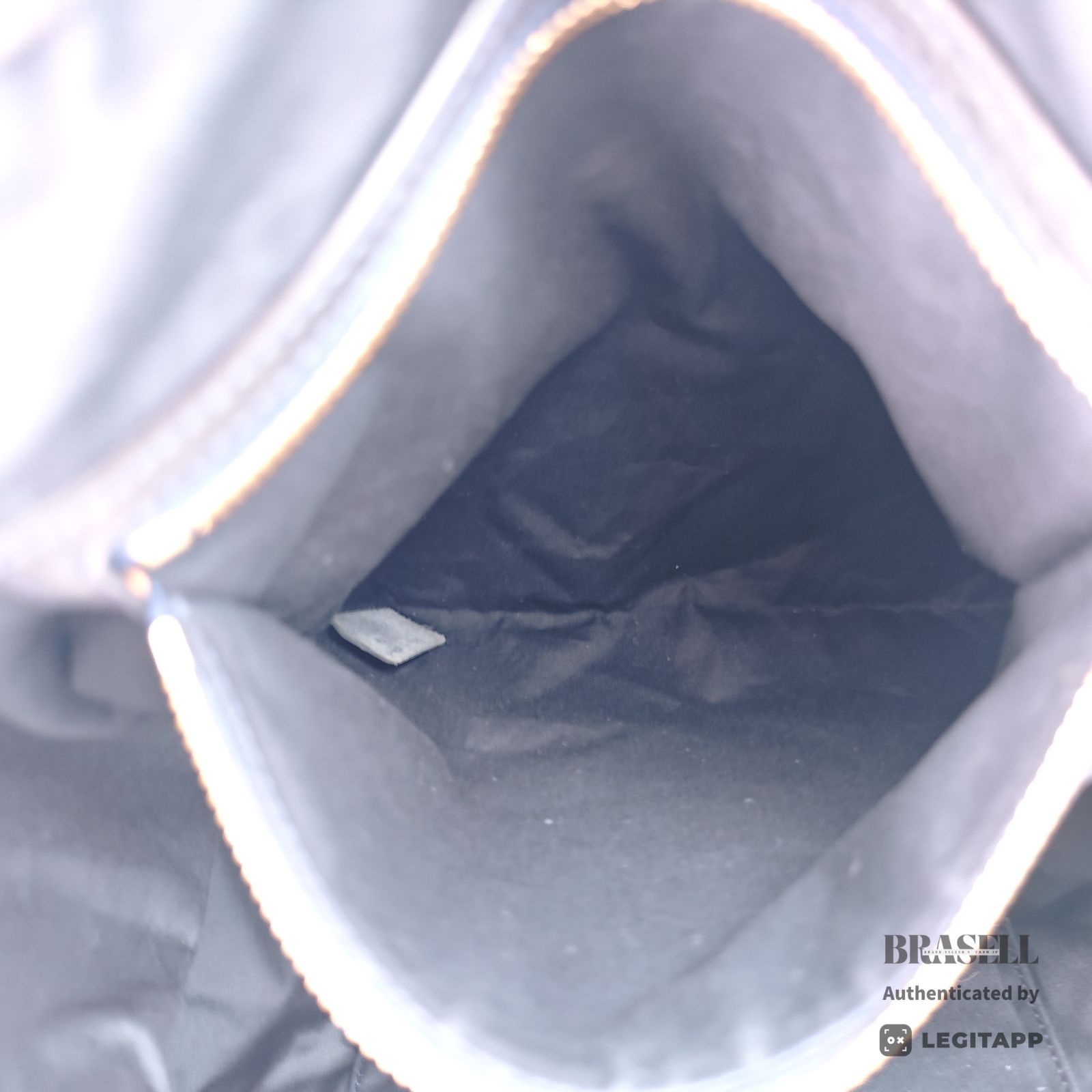 CELINE Paris Macadam Hand Bag Gray Navy Canvas Large Dust Bag 【ImportFeeFREE】