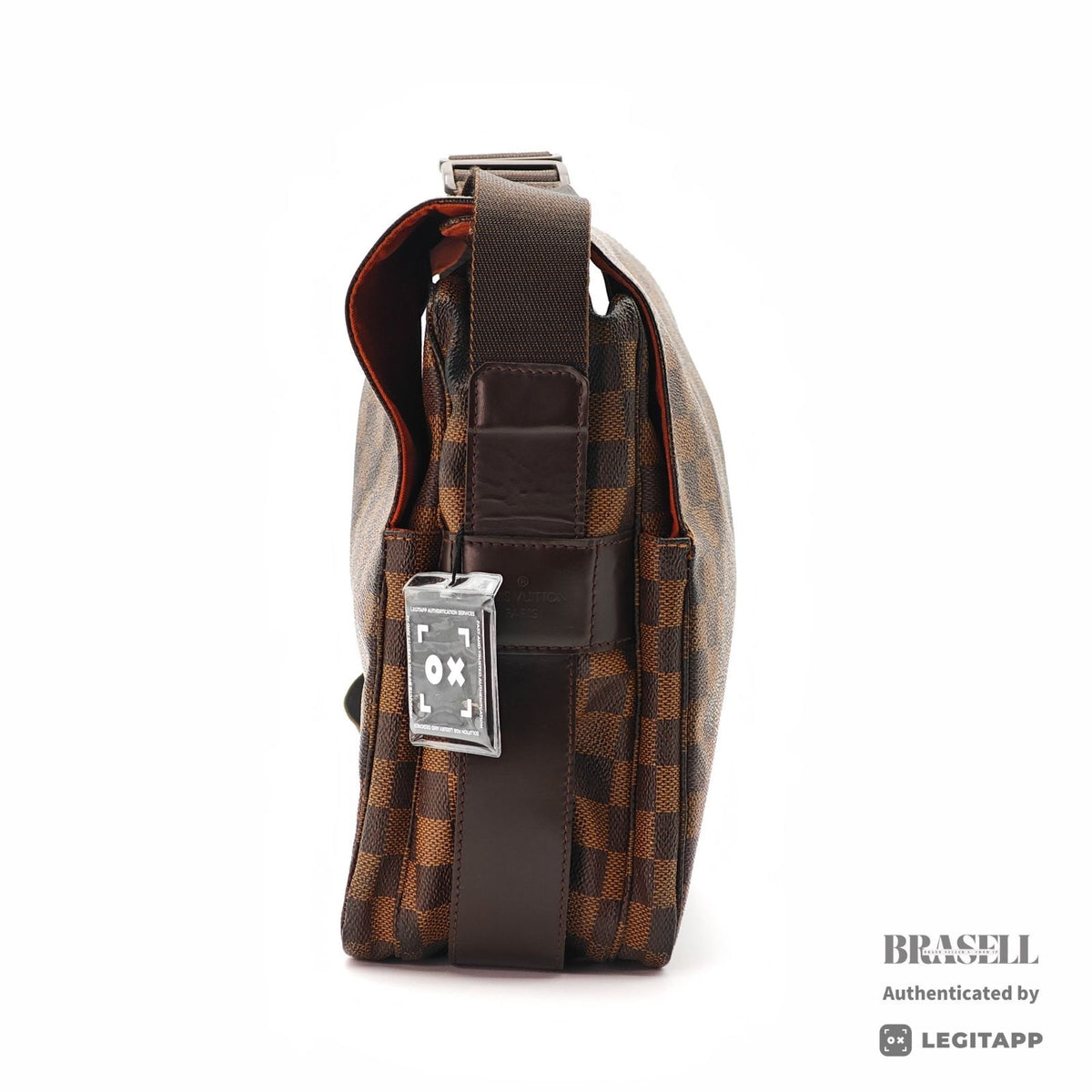 LOUIS VUITTON Naviglio N45255 Shoulder Bag Brown Damier Canvas 【ImportFeeFREE】