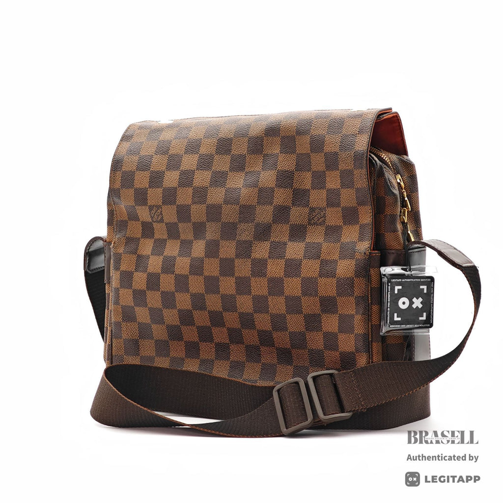 LOUIS VUITTON Naviglio N45255 Shoulder Bag Brown Damier Canvas 【ImportFeeFREE】
