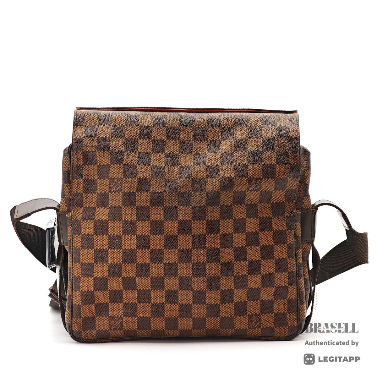 LOUIS VUITTON Naviglio N45255 Shoulder Bag Brown Damier Canvas 【ImportFeeFREE】