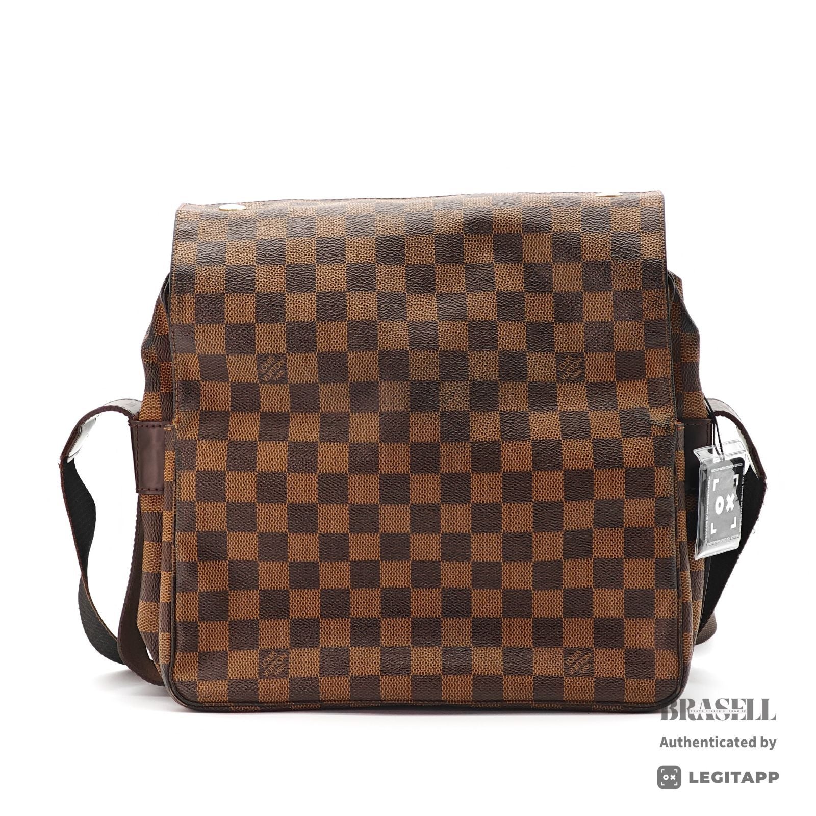 LOUIS VUITTON Naviglio N45255 Shoulder Bag Brown Damier Canvas 【ImportFeeFREE】
