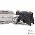 BALENCIAGA Crushed Mini Chain Shoulder Bag Black Women's【ImportFeeFREE】