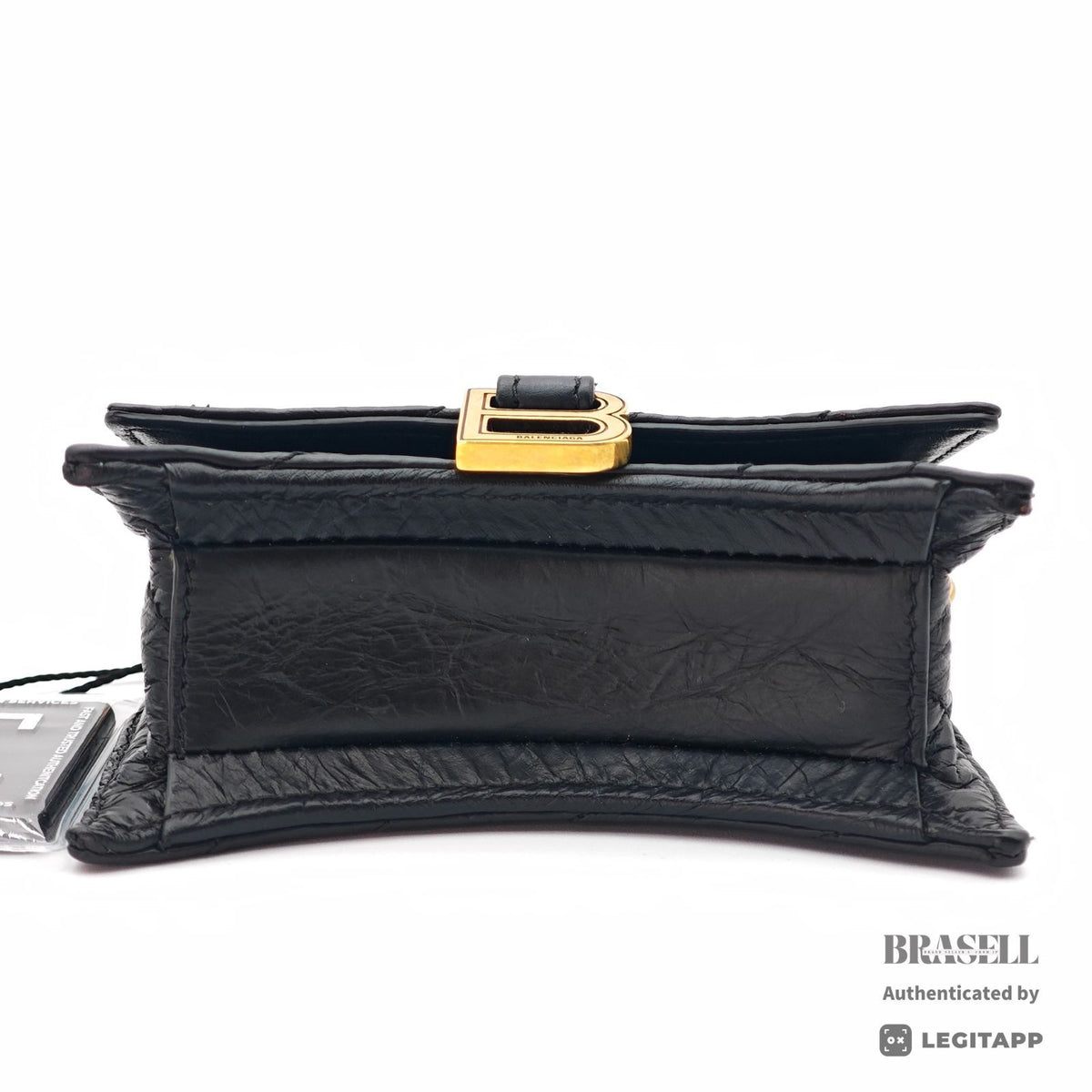 BALENCIAGA Crushed Mini Chain Shoulder Bag Black Women's【ImportFeeFREE】