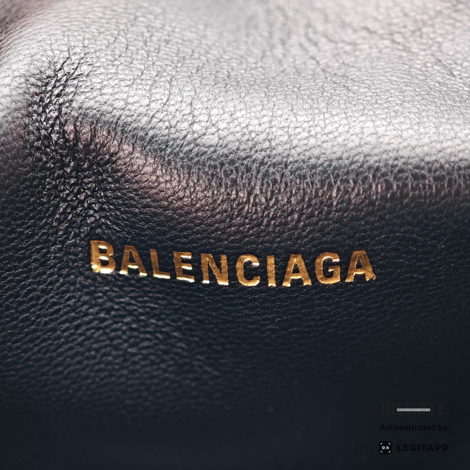 BALENCIAGA Crushed Mini Chain Shoulder Bag Black Women's【ImportFeeFREE】