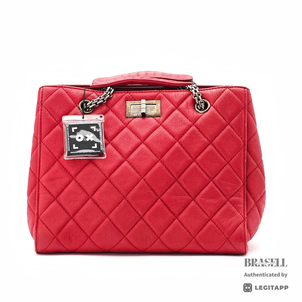 CHANEL 2.55 Chain Tote Bag Red Leather Bag Women's【ImportFeeFREE】