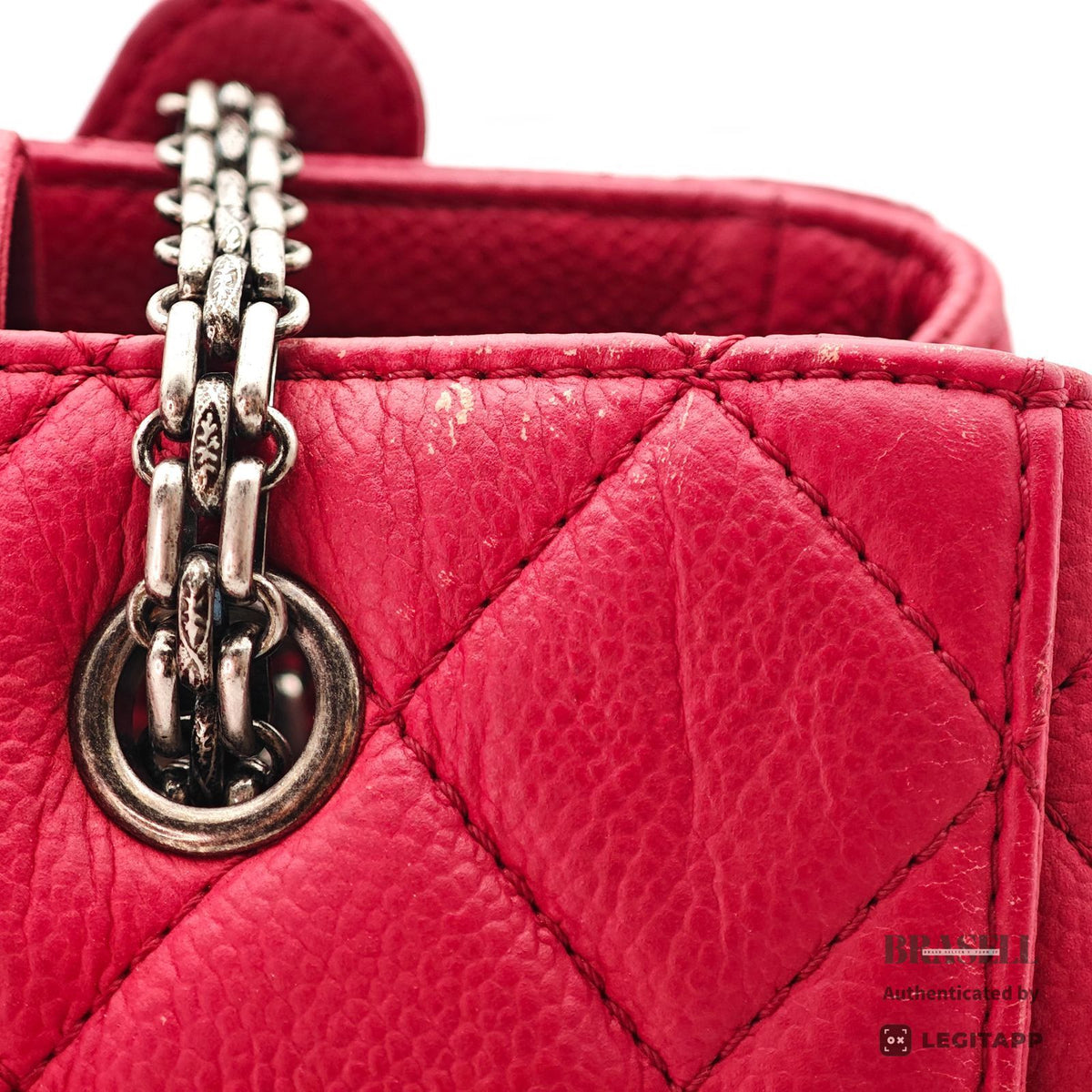 CHANEL 2.55 Chain Tote Bag Red Leather Bag Women's【ImportFeeFREE】