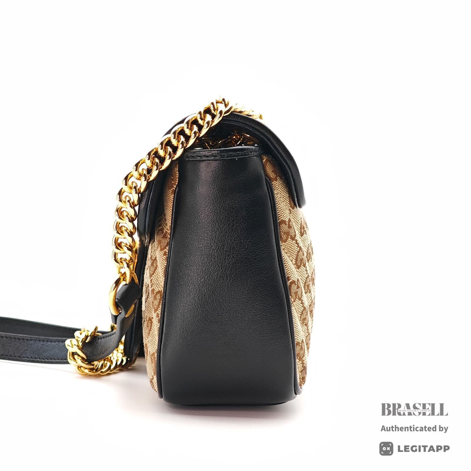 GUCCI GG Marmont 443497 Small Shoulder Bag Beige with Dust Bag【ImportFeeFREE】