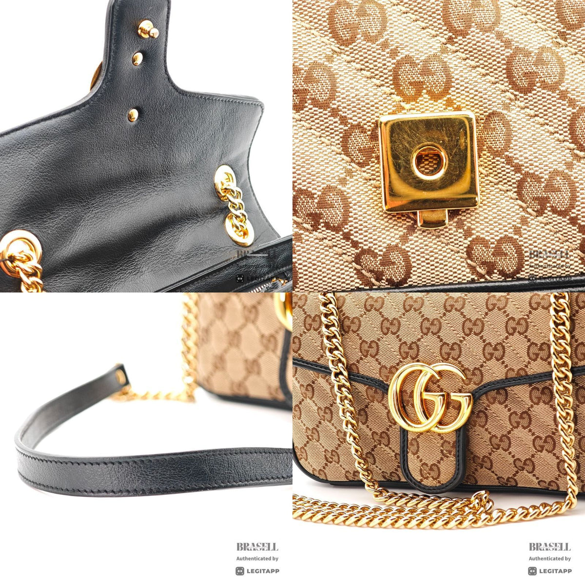 GUCCI GG Marmont 443497 Small Shoulder Bag Beige with Dust Bag【ImportFeeFREE】