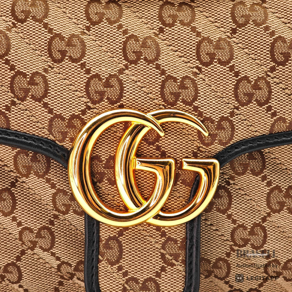 GUCCI GG Marmont 443497 Small Shoulder Bag Beige with Dust Bag【ImportFeeFREE】